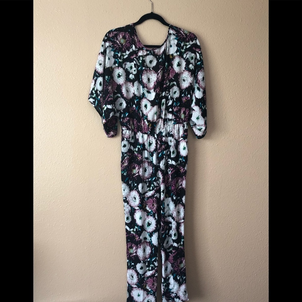 BCBG MAXAZRIA floral jumpsuit